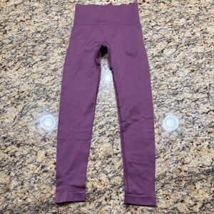 AVA Active Los Angeles Seamless High Waisted Leggings Plum Purple Small ws